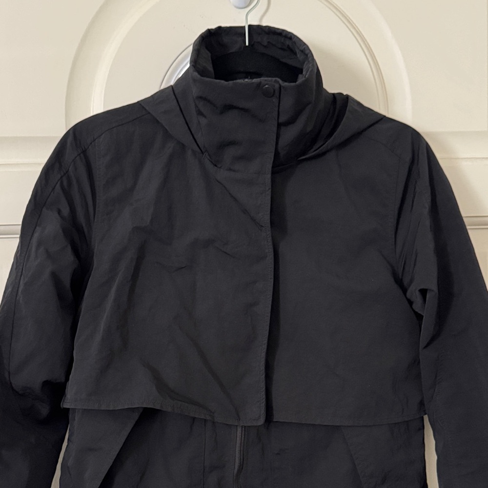 Lululemon Always Effortless Jacket coat LONG rain windbreaker Black size 2 - Picture 3 of 12